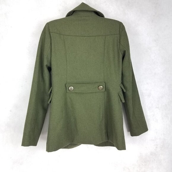 Altar'd State Size M Double Breasted Coat Peacoat in Military Green - Picture 5 of 10